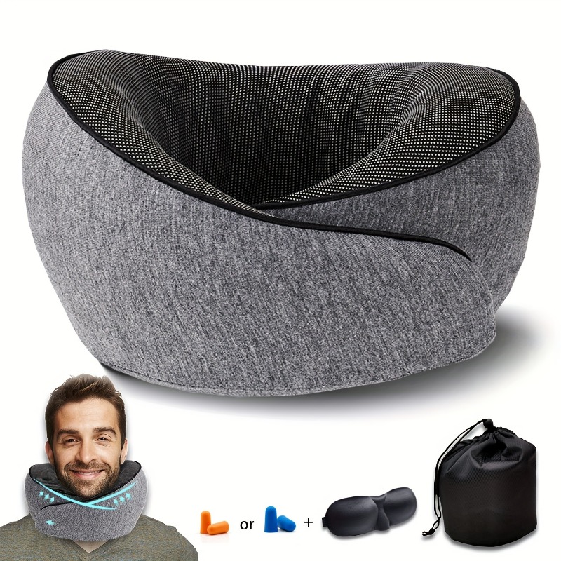 Earplug Set Foam - Memory Foam Travel Pillow Neck Support