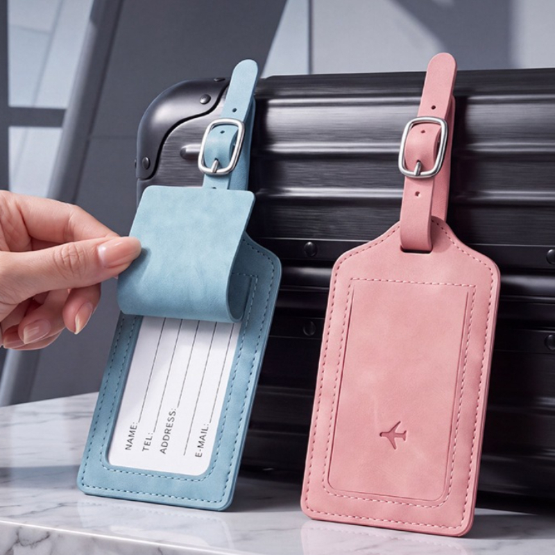 Travel Accessories Logo - 1PC PU Leather Luggage Tag Women