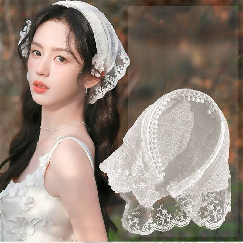 Travel Accessories Aesthetic - 2025 Lace Headband Scarf for Women