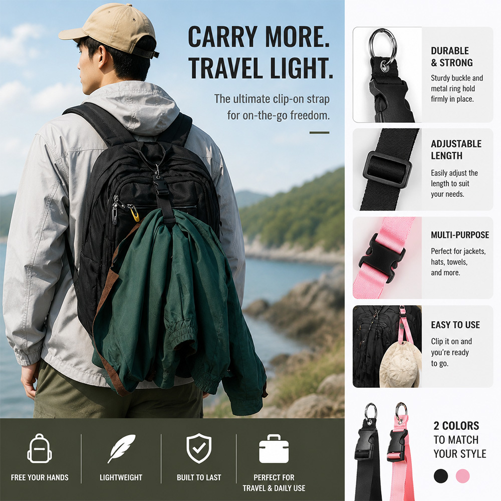 Travel Accessories Logo - Portable Anti-Theft Luggage Strap Durable Outdoor
