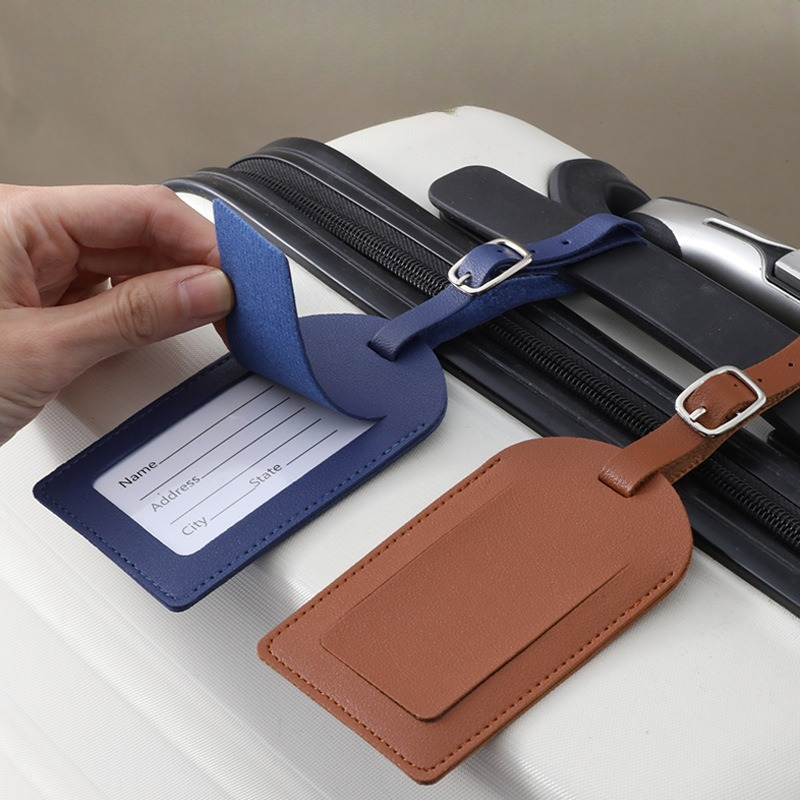 Women Men Luggage Tags PU Leat - Travel Accessories Aesthetic recension och pris