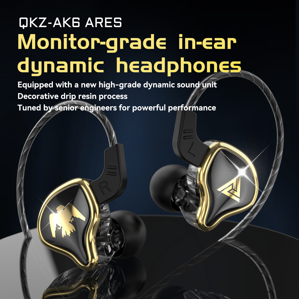 QKZ AK6 Ares In Ear Wired Earp - Earplug Set Foam recension och pris