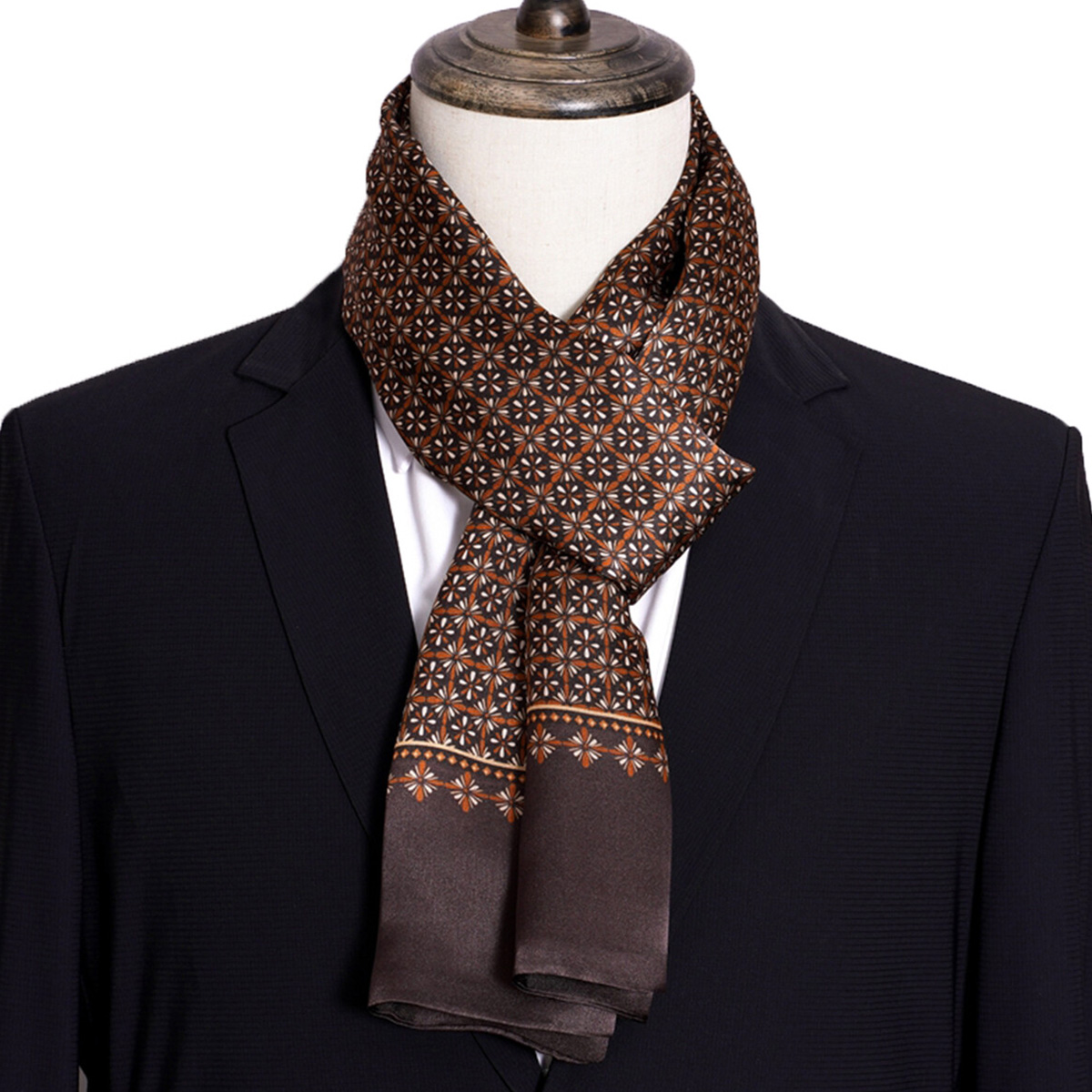 New Men's Stripe Silk Scarf Ho - Travel Accessories New recension och pris