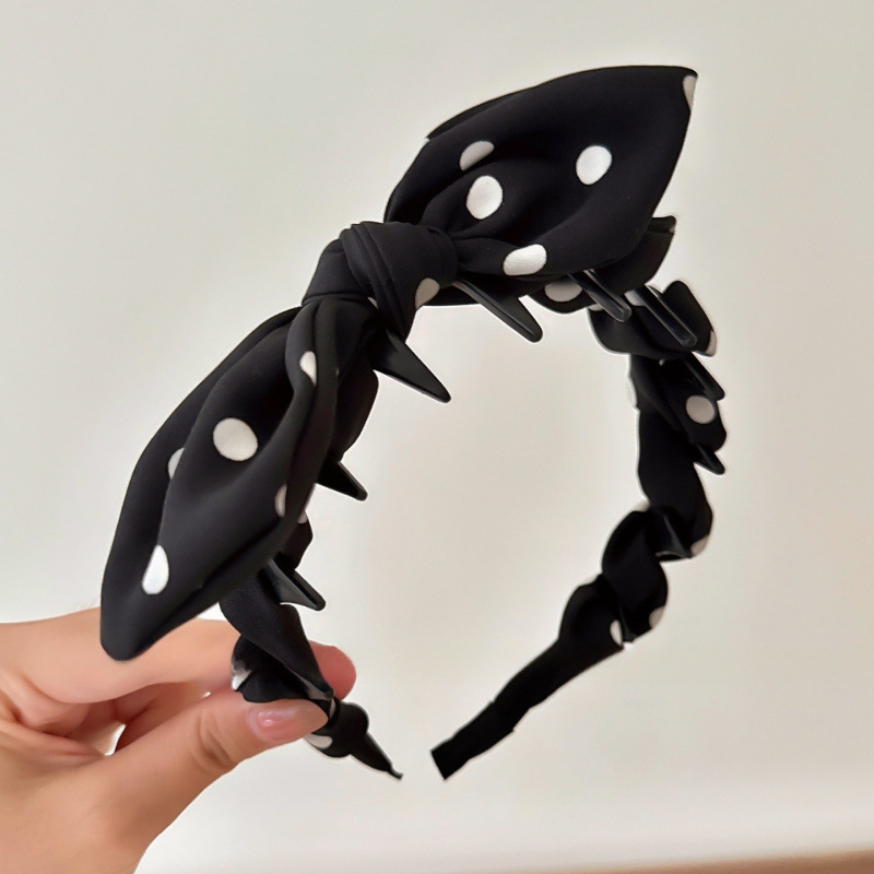 Polka Dot Bow Hair Hoop Women  - Travel Accessories Aesthetic recension och pris