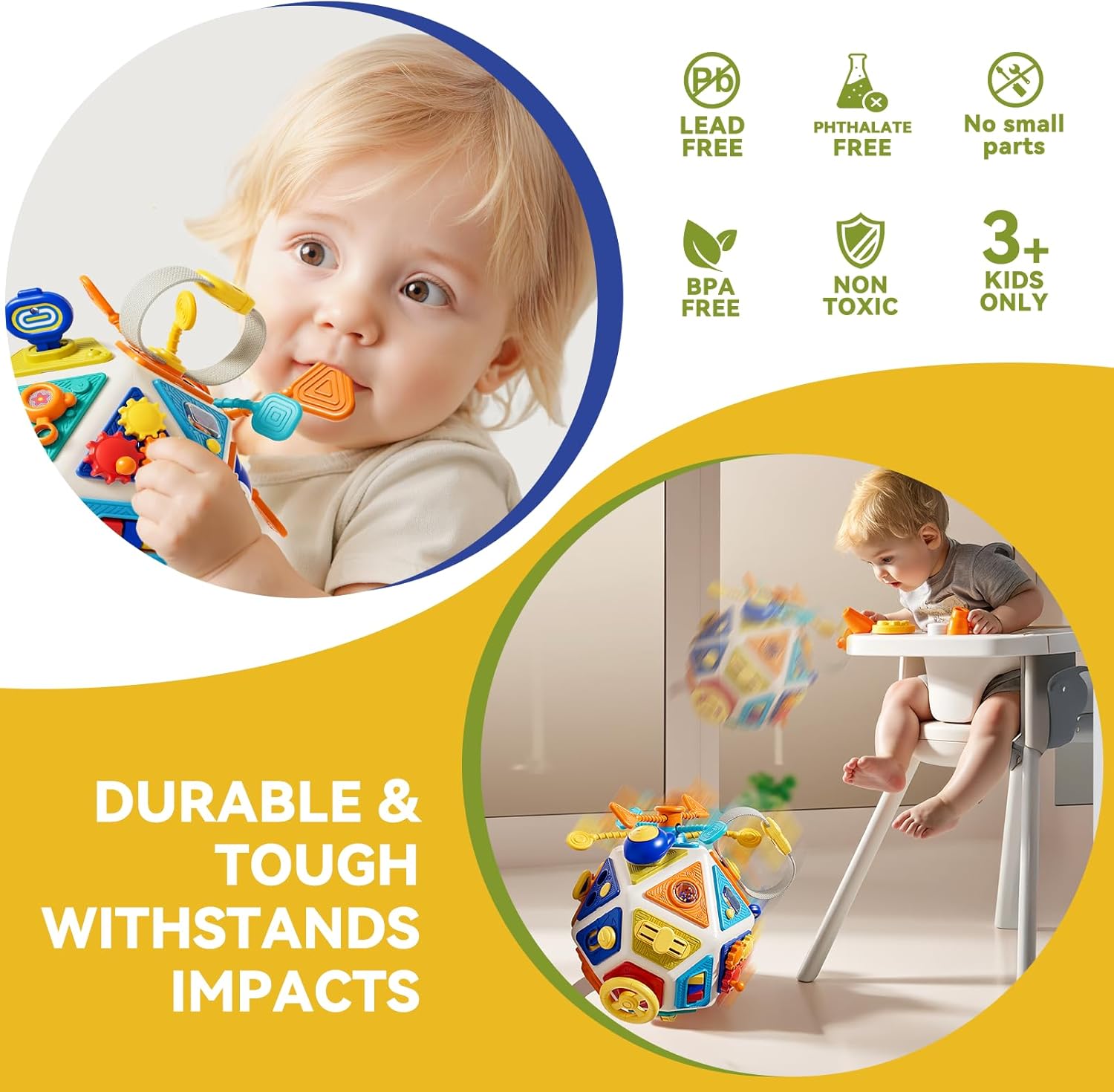 Baby Busy Board Activity Cube  - Travel Accessories For Baby recension och pris