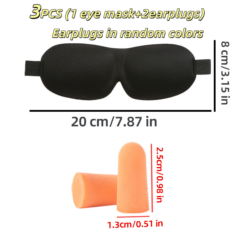 3-Pcs Sleep Set-Lightweight Th - Earplug Set Foam recension och pris