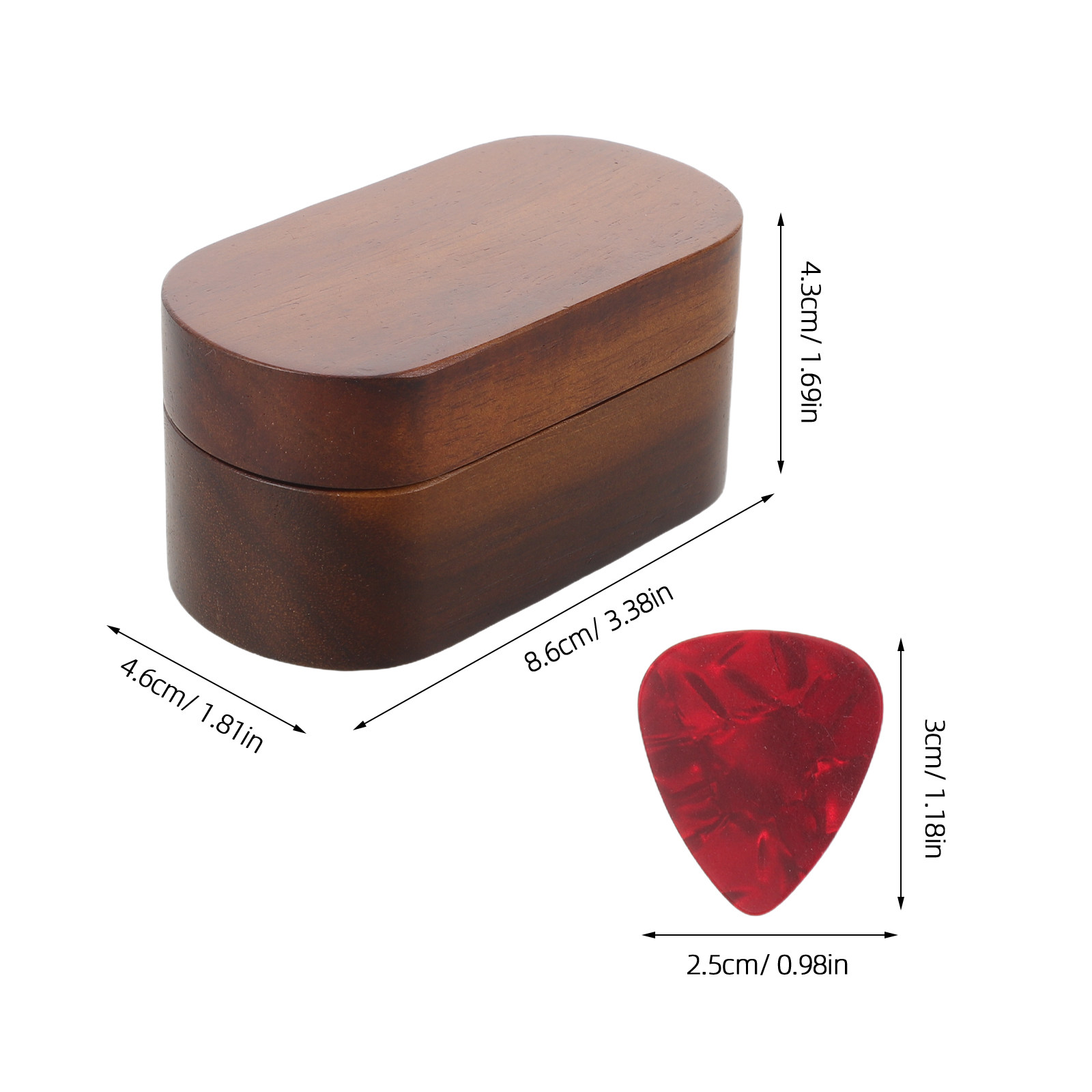 1Set Guitar Pick Storage Box w - Travel Accessories Holder recension och pris
