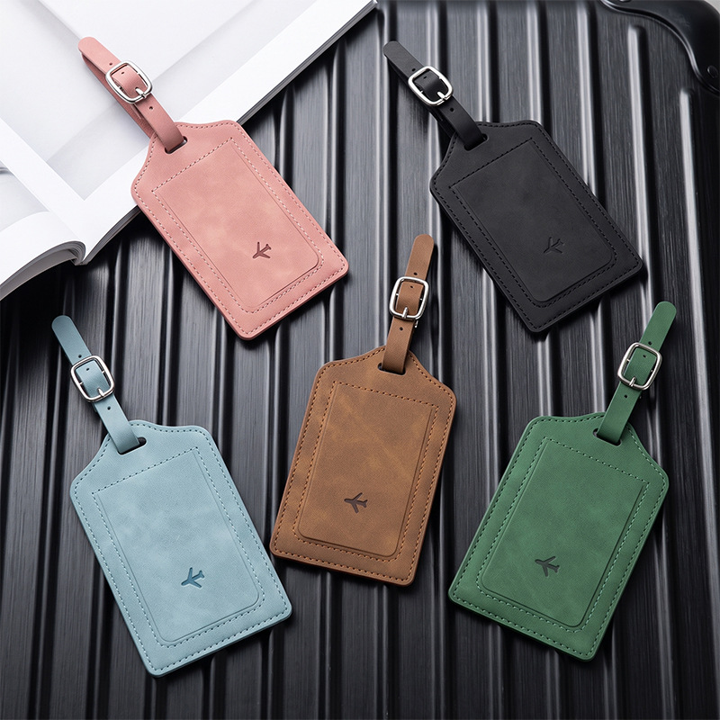 1PC PU Leather Luggage Tag Wom - Travel Accessories Logo recension och pris