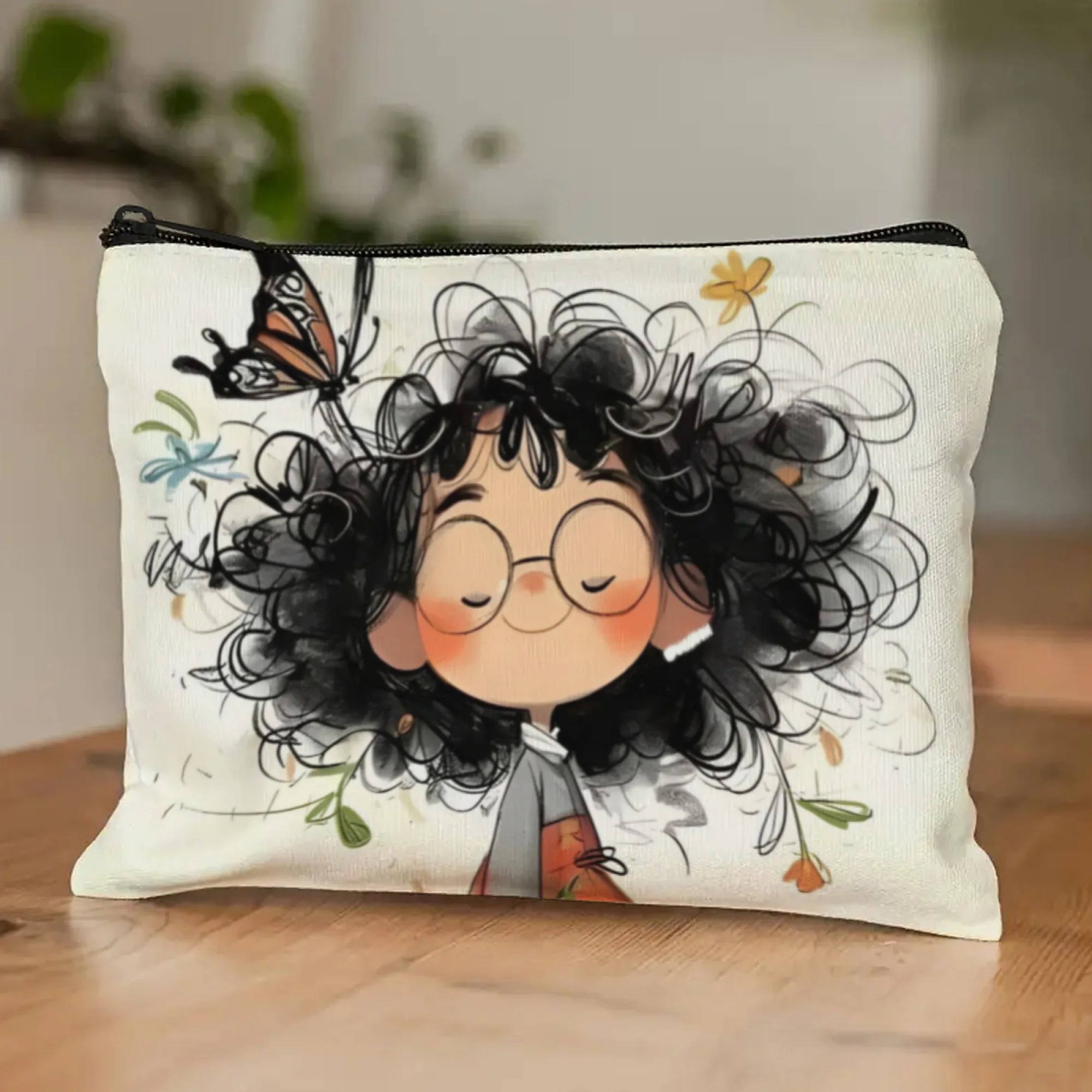 Cartoon Girl Makeup Bag Zipper - Travel Accessories Organizer recension och pris