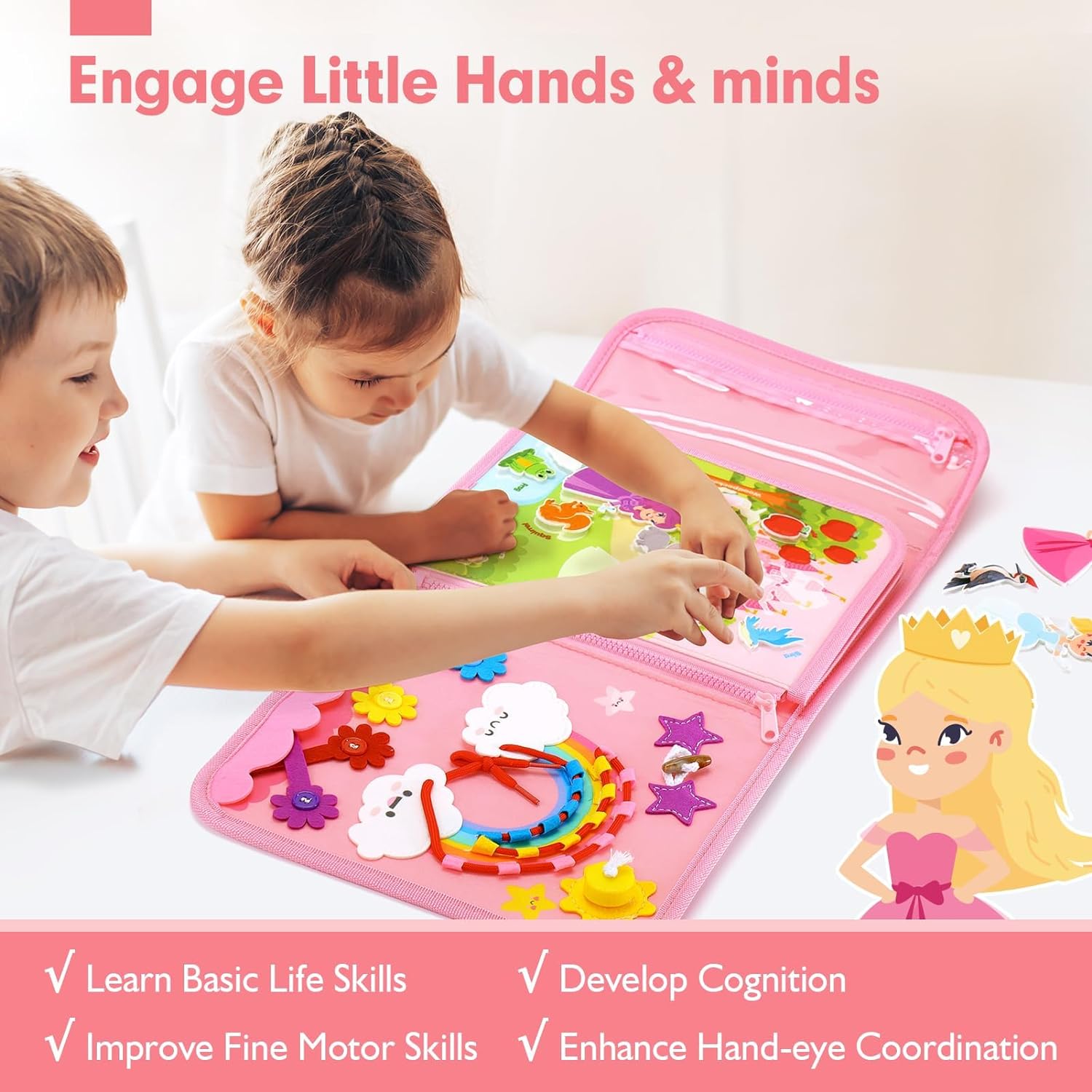 Toddler Busy Board Toys Montes - Travel Accessories For Baby recension och pris