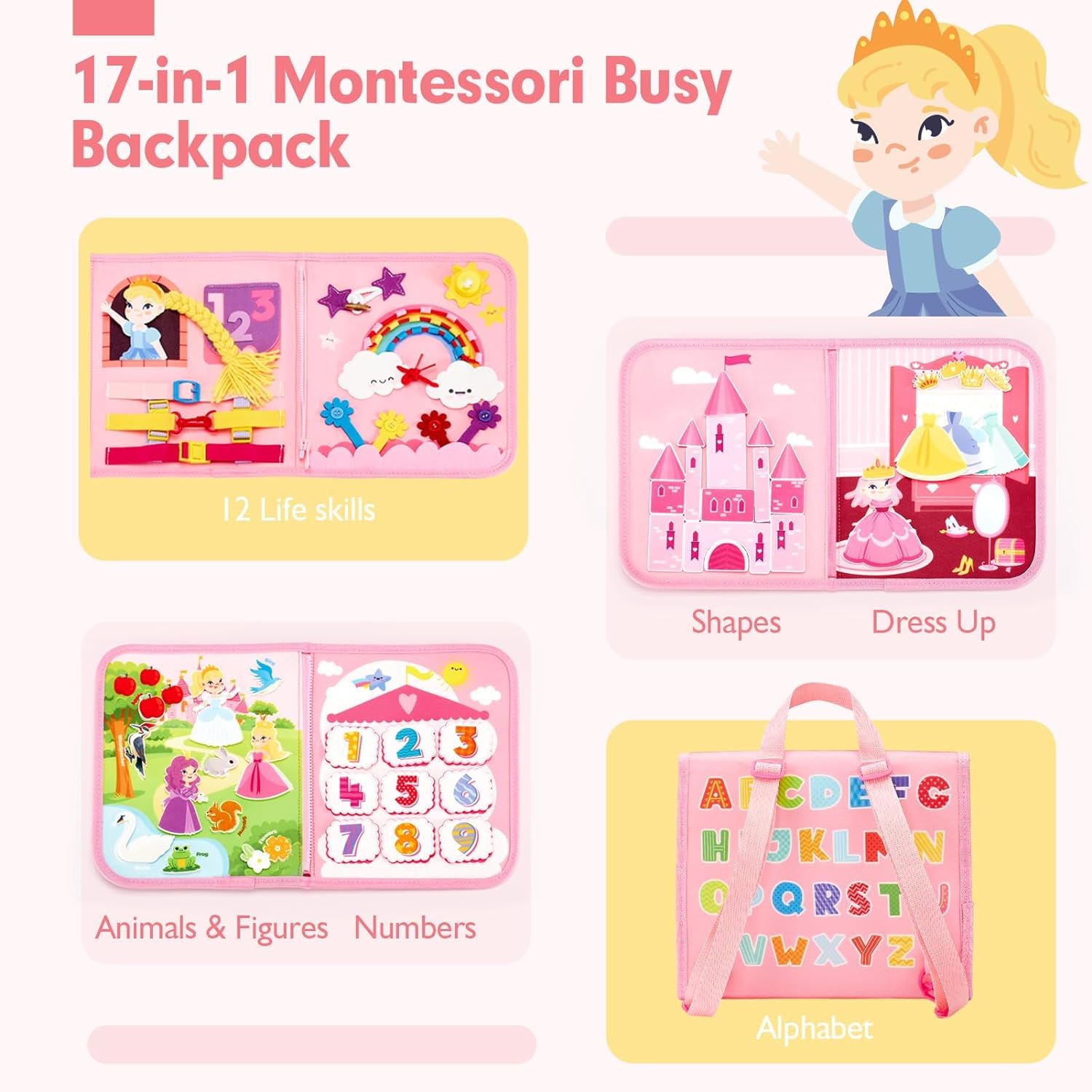 Toddler Busy Board Toys Montes - Travel Accessories For Baby recension och pris