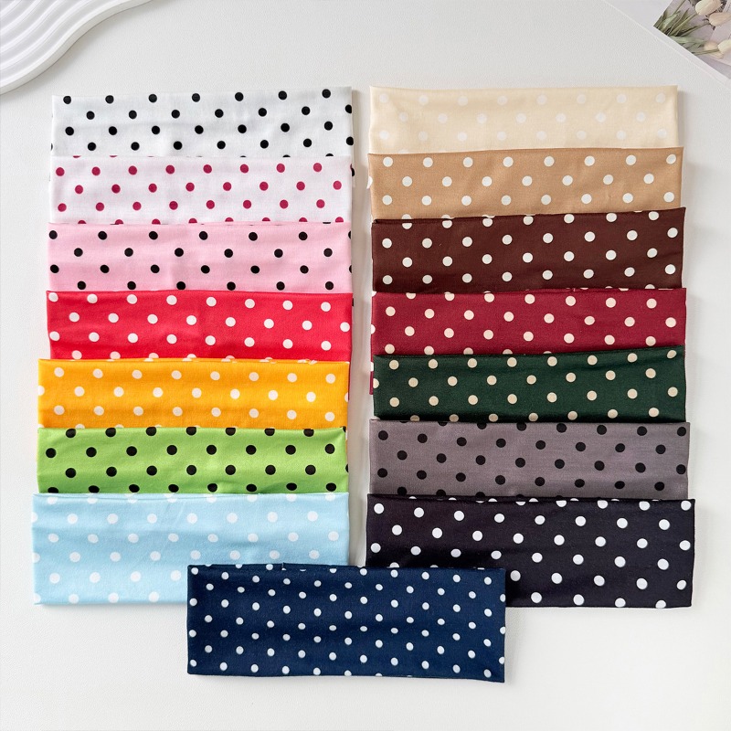 2Pc Polka Dot Elastic Headband - Travel Accessories Aesthetic recension och pris