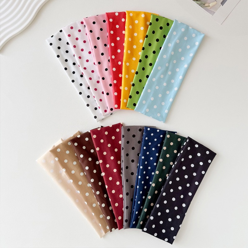 2Pc Polka Dot Elastic Headband - Travel Accessories Aesthetic recension och pris