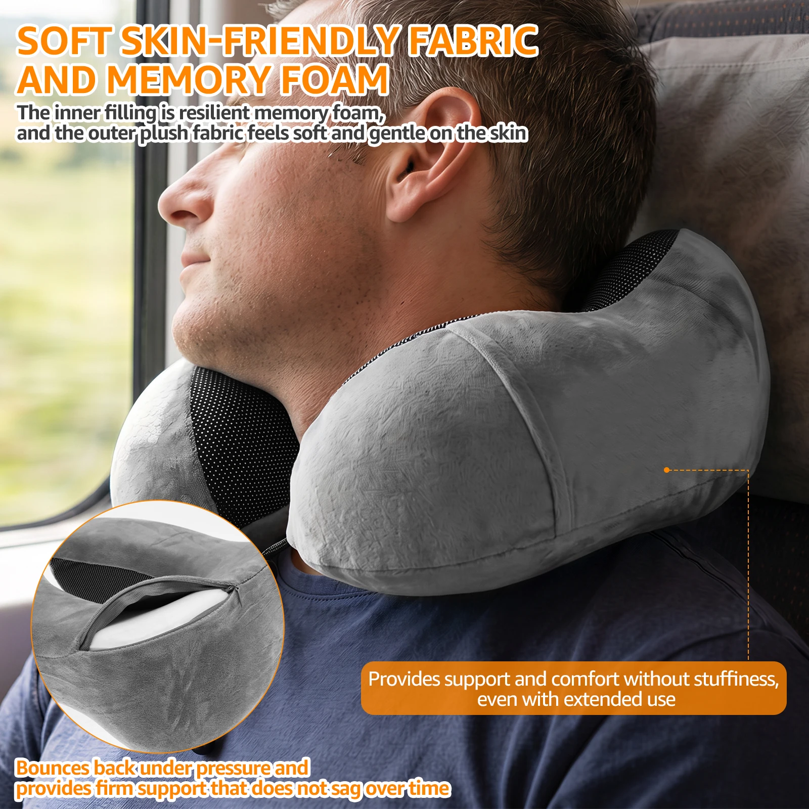 U Shaped Memory Foam Neck Pill - Earplug Set Foam recension och pris