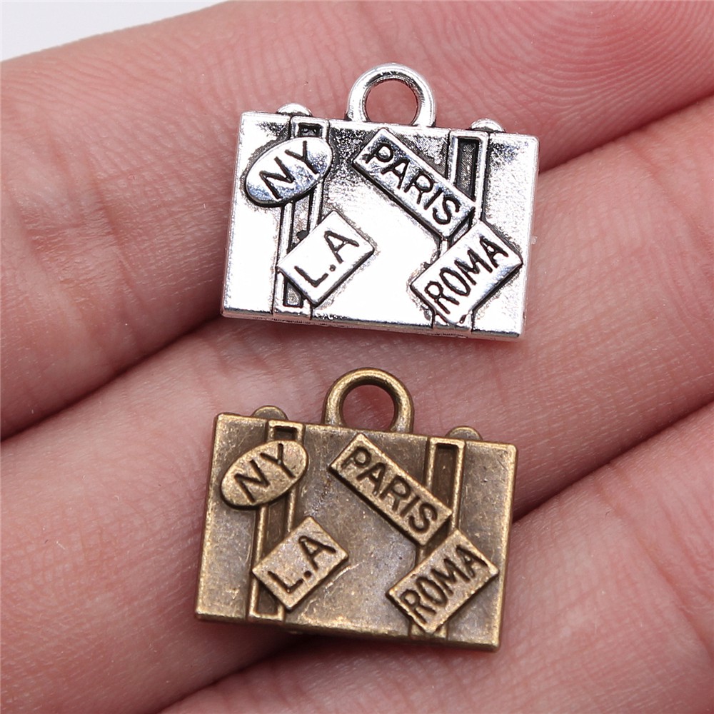 WYSIWYG 5pcs 15x16mm Charms Tr - Travel Accessories New York recension och pris