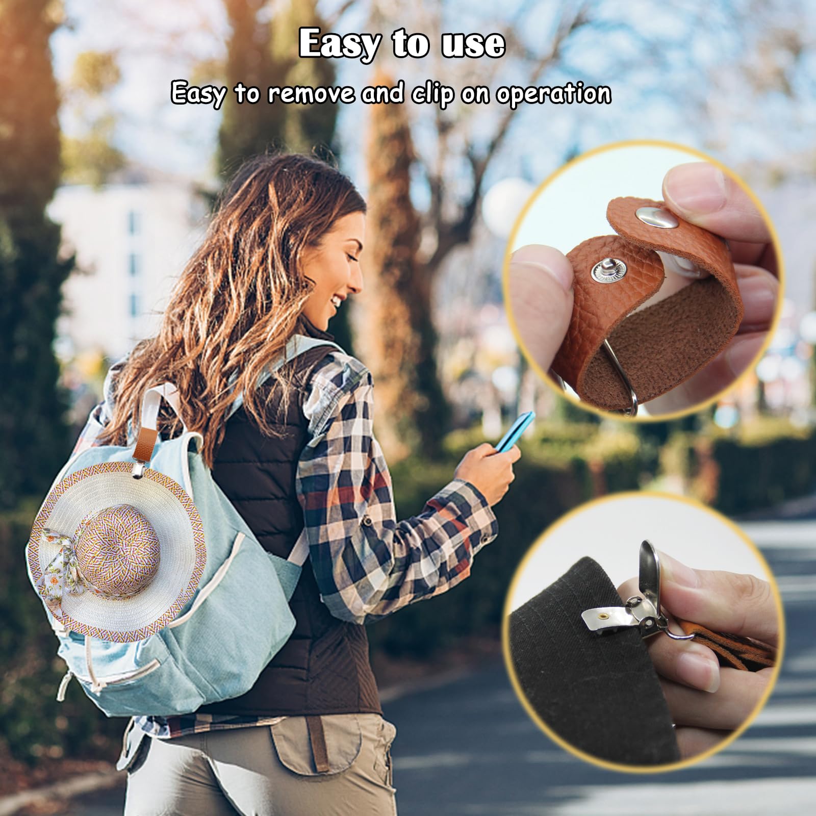 PU Leather Hat Clip for Travel - Travel Accessories Holder recension och pris